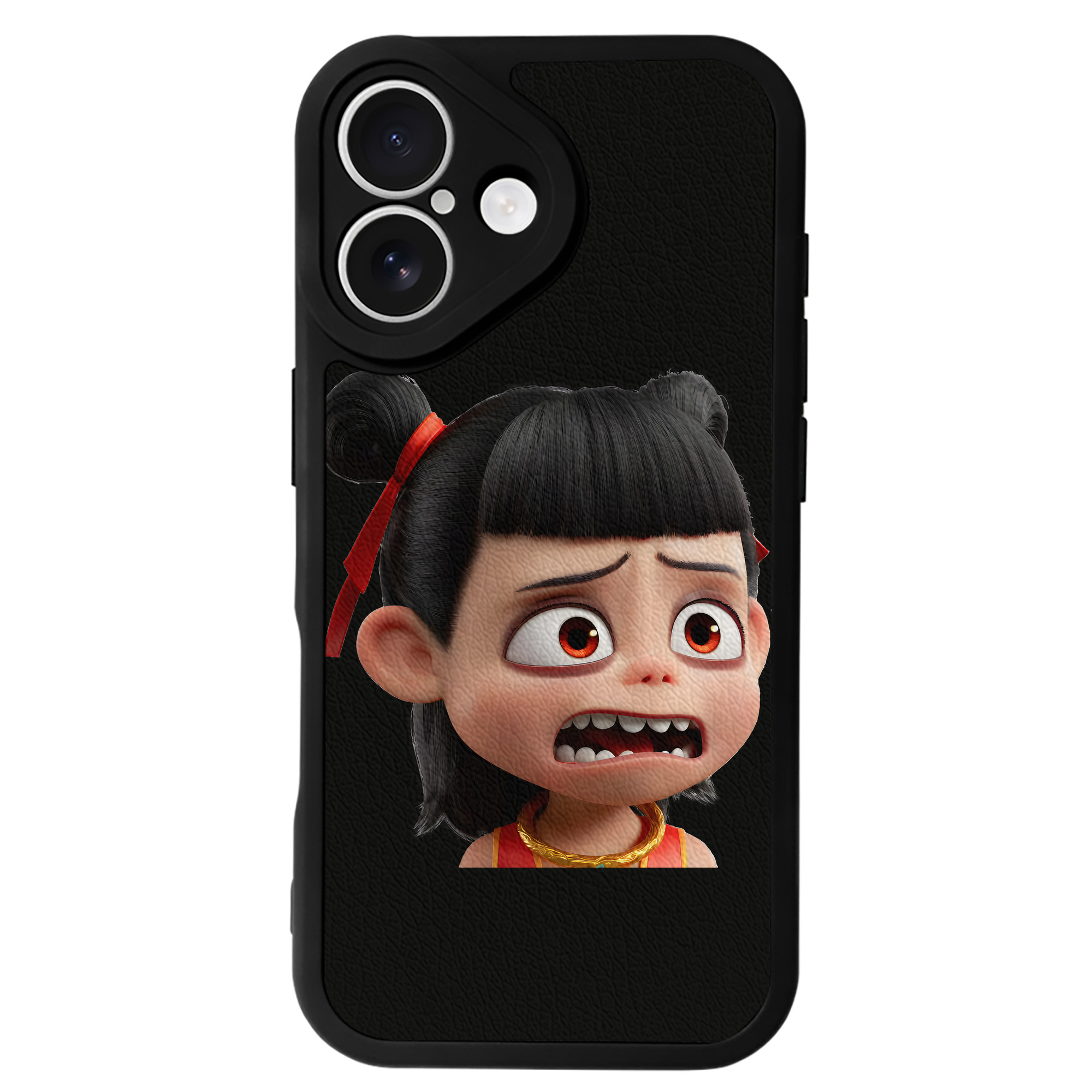 （画像用） Ne Zha 2 ナタ 魔童の大暴れ 【iPhone 16シリーズ対応】シリコンスマホケース（レザー調） 材質：シリコン